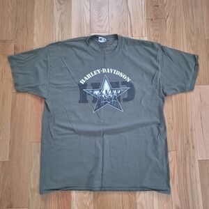Harley-Davidson Military Style Nags Head NC Graphic T-Shirt Olive Green 2XL